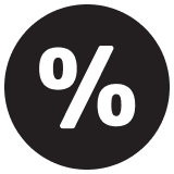 Icon image of a percentage sign