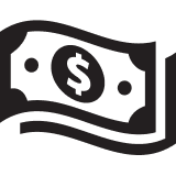 Icon image of a couple of dollar bills