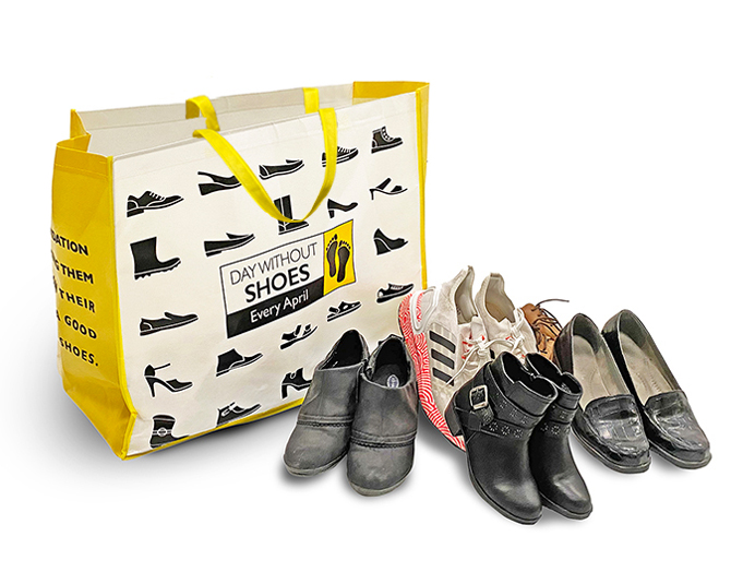 Day Without Shoes promotional tote bag