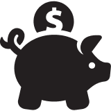 Icon image of a piggy bank