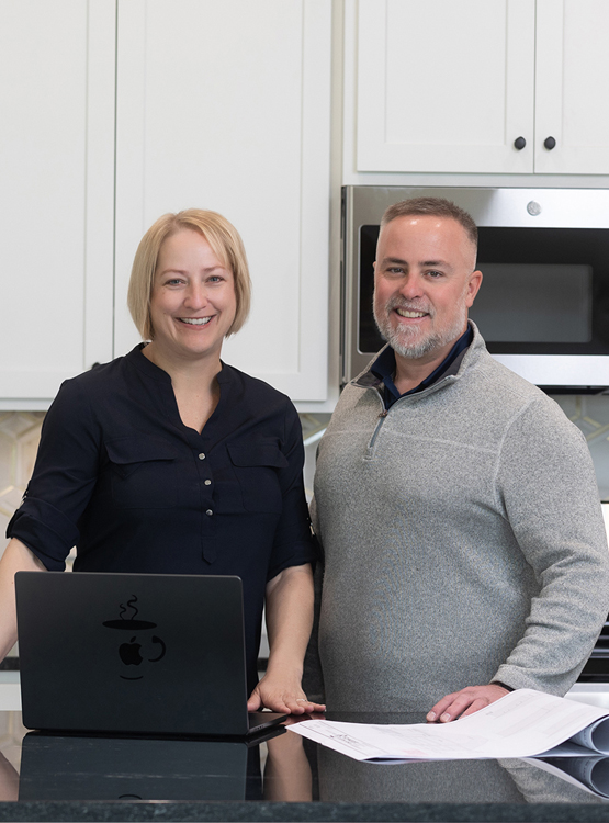 Owners of Schneider pose for a photo